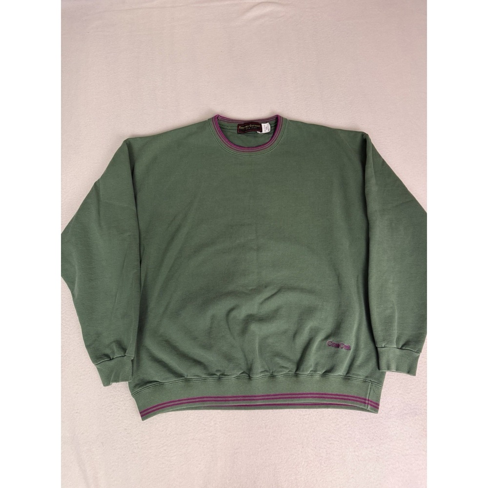 VTG Country Cottons Circa 1935 Cross Creek Green Sweatshirt XXL‎ Made in USA